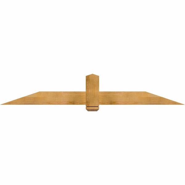 Ekena Millwork Eugene Rough Sawn Timber Gable Bracket, Western Red Cedar, 84"W x 14"H x 2"D x 6"F, 4/12 Pitch GBW084X14X0206EUG00RWR - main